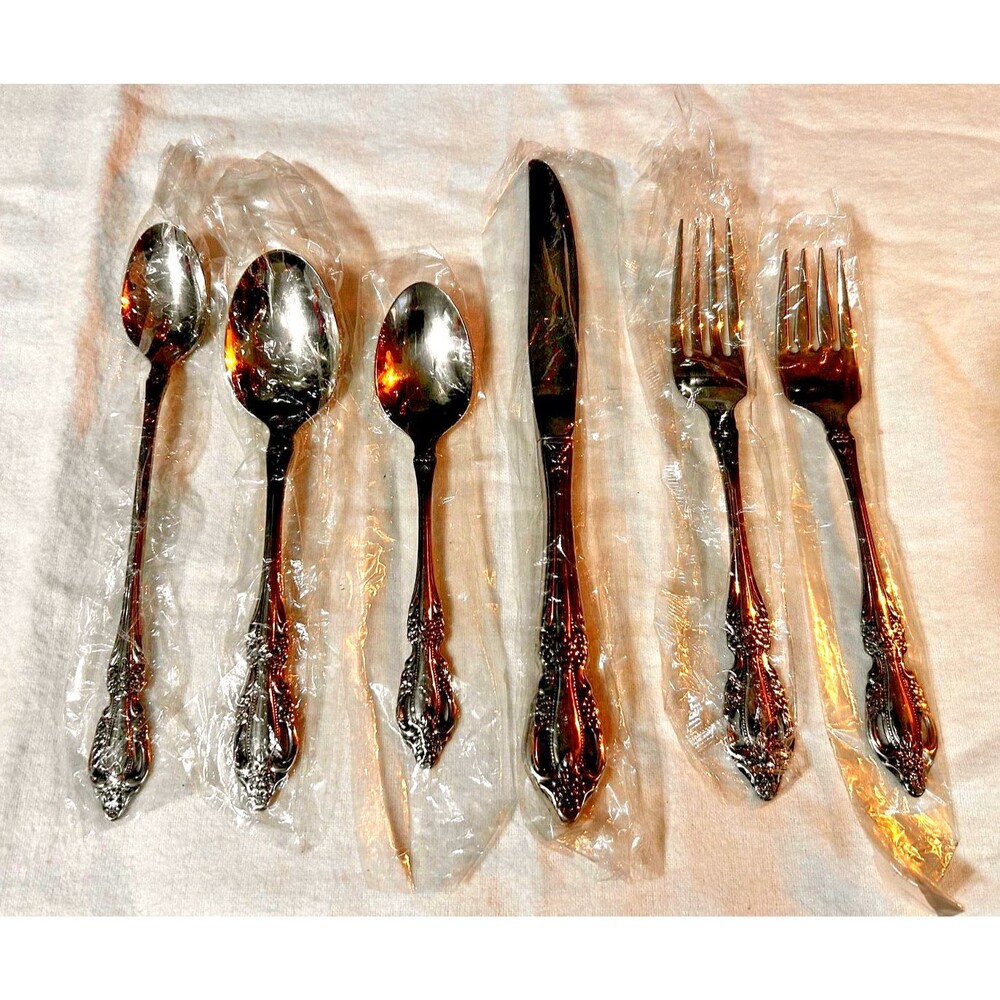 Onieda Raphael Stainless Steel Flatware 6 Piece Place Setting NEW 18/8